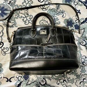 Dooney and Bourke Croc Embossed Leather Handbag